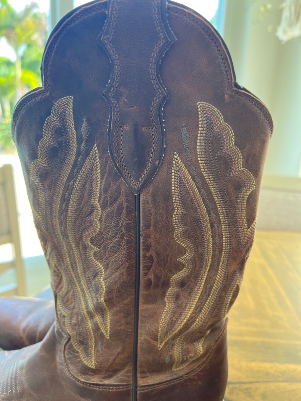 Women’s Justin Brown Western Leather Cowboy Boots - Picture 14 of 15